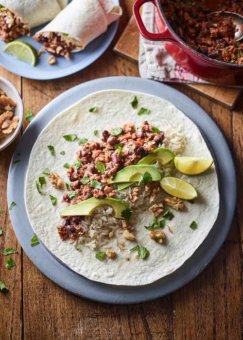 California Chilli, Rice & Avocado Burritos