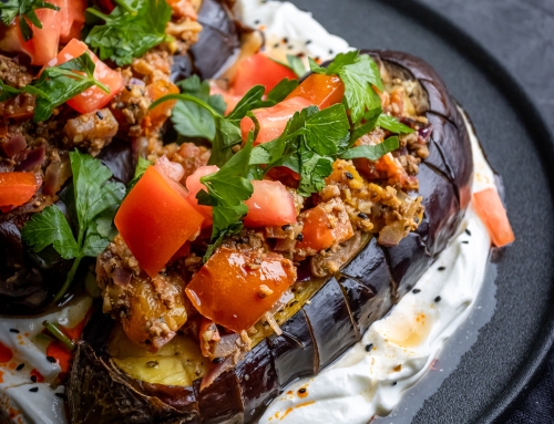 Turkish Style Stuffed Aubergine