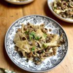 California Walnut and Mushroom Pasta with Broken Lasagne