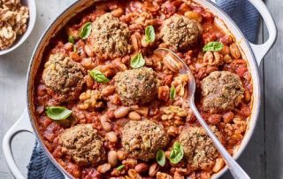 Italian Bean Stew with Walnut Dumplings