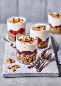 Quick Walnut Trifle served in Cups