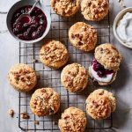 Walnut and Blueberry Scones with Blueberry Compote