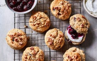 Walnut and Blueberry Scones with Blueberry Compote