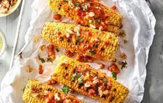 bbq corn on cob with walnut chilli butter