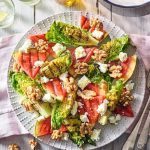 gem lettuce walnut feta salad