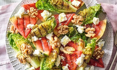 gem lettuce walnut feta salad