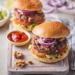 California Walnut Mushroom Bean Burgers