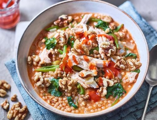 Couscous & Chicken Harissa Broth
