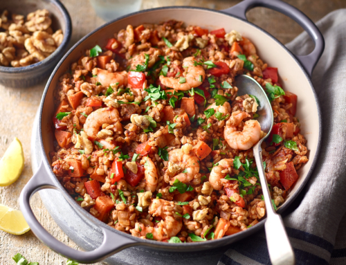 Prawn, Barley & Walnut Jambalaya